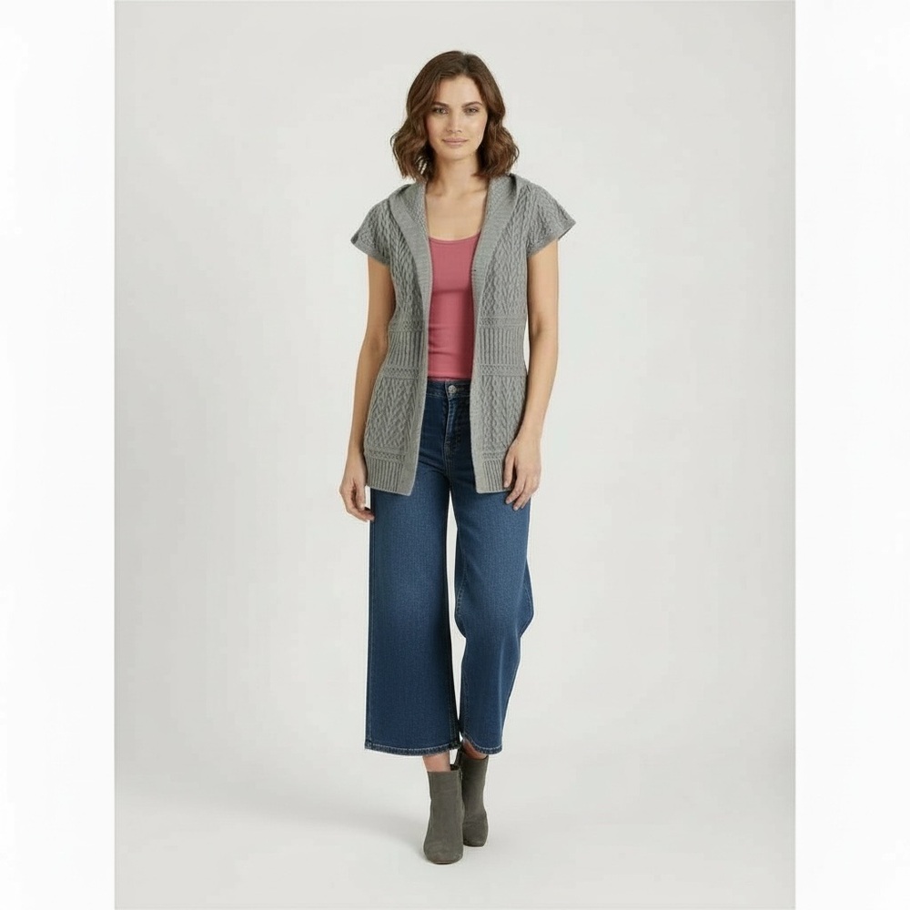 Fossil Hooded Cardigan Drop Waist - Picture 2 of 7